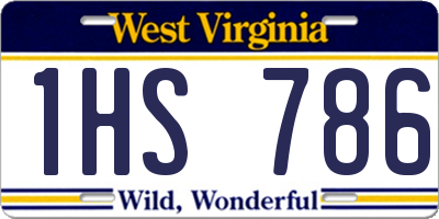 WV license plate 1HS786