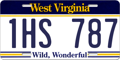WV license plate 1HS787