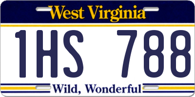 WV license plate 1HS788