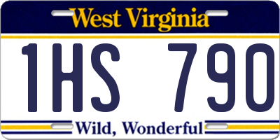 WV license plate 1HS790