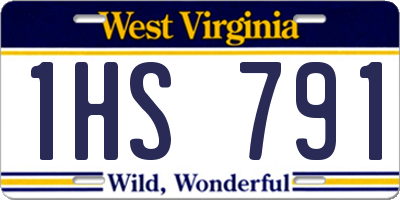 WV license plate 1HS791
