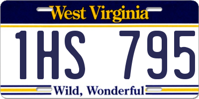 WV license plate 1HS795