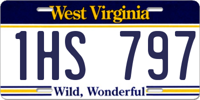 WV license plate 1HS797