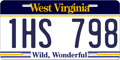 WV license plate 1HS798