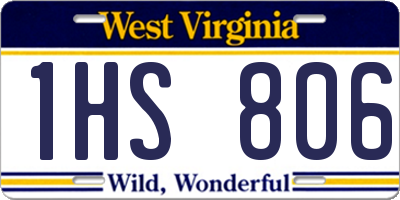 WV license plate 1HS806