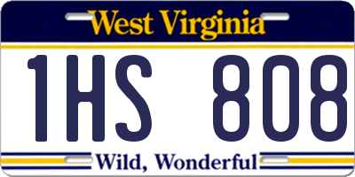 WV license plate 1HS808