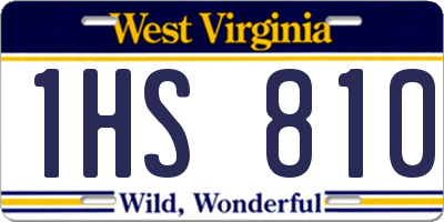 WV license plate 1HS810