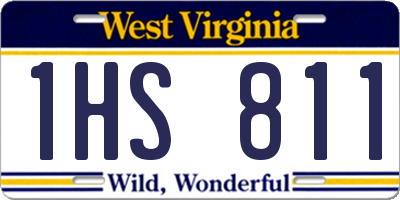 WV license plate 1HS811