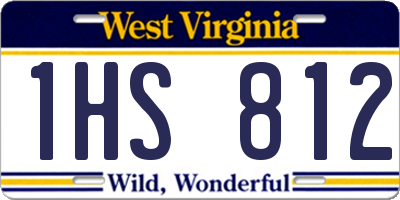 WV license plate 1HS812
