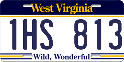 WV license plate 1HS813