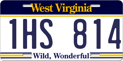 WV license plate 1HS814