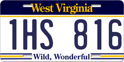 WV license plate 1HS816