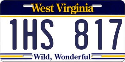 WV license plate 1HS817
