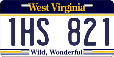 WV license plate 1HS821