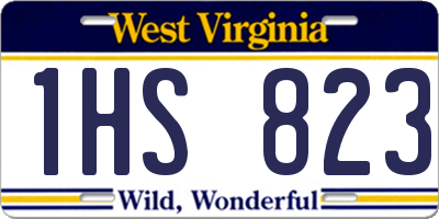 WV license plate 1HS823