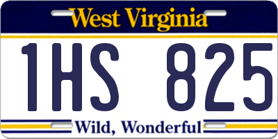 WV license plate 1HS825