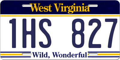 WV license plate 1HS827