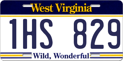 WV license plate 1HS829