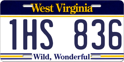 WV license plate 1HS836