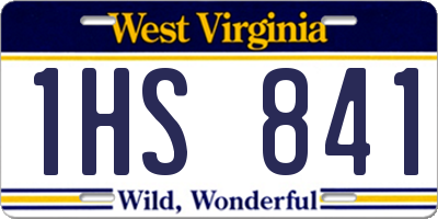 WV license plate 1HS841