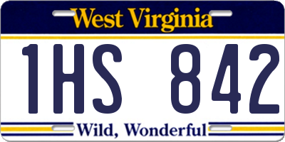WV license plate 1HS842