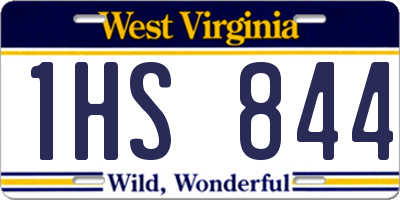 WV license plate 1HS844