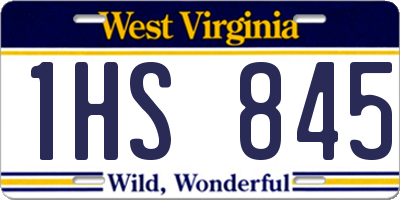WV license plate 1HS845