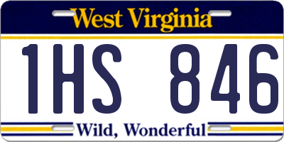 WV license plate 1HS846