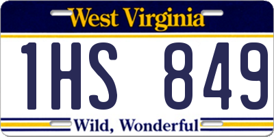 WV license plate 1HS849
