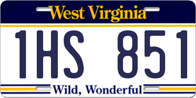 WV license plate 1HS851