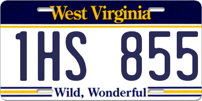 WV license plate 1HS855