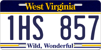 WV license plate 1HS857