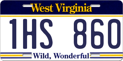 WV license plate 1HS860