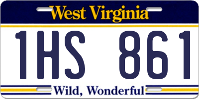 WV license plate 1HS861