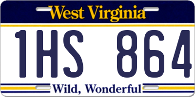 WV license plate 1HS864