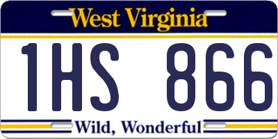 WV license plate 1HS866