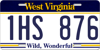 WV license plate 1HS876
