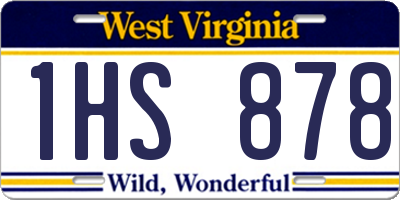 WV license plate 1HS878