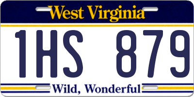 WV license plate 1HS879