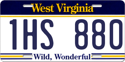WV license plate 1HS880