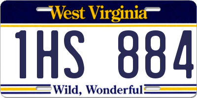 WV license plate 1HS884