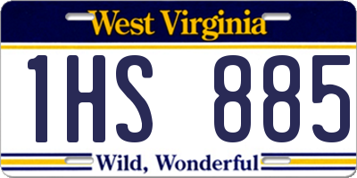 WV license plate 1HS885