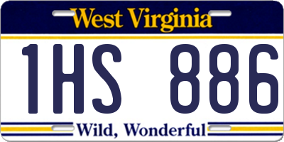 WV license plate 1HS886