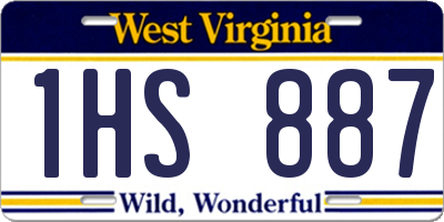 WV license plate 1HS887
