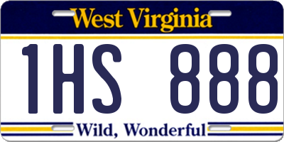 WV license plate 1HS888