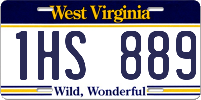 WV license plate 1HS889