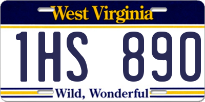 WV license plate 1HS890