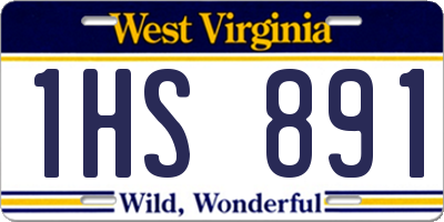 WV license plate 1HS891