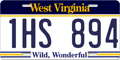 WV license plate 1HS894