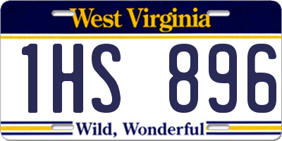 WV license plate 1HS896